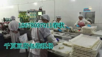 春秋千頁(yè)豆腐設(shè)備使用現(xiàn)場(chǎng)